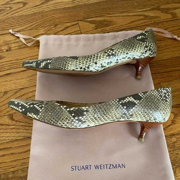 Stuart Weitzman Snake Print Women's Shoes Sz10 - Picture 3 of 6
